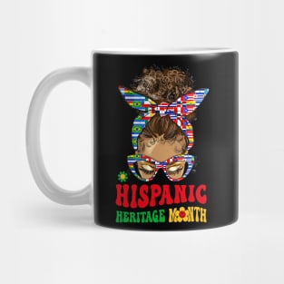 Groovy Hispanic Heritage Month Latino Countries Black Women Mug